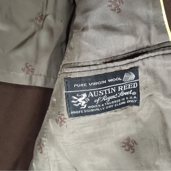 Austin Reed of Regent Street Mens brown Blazer 42 Sports Coat Jacket - Picture 2 of 8